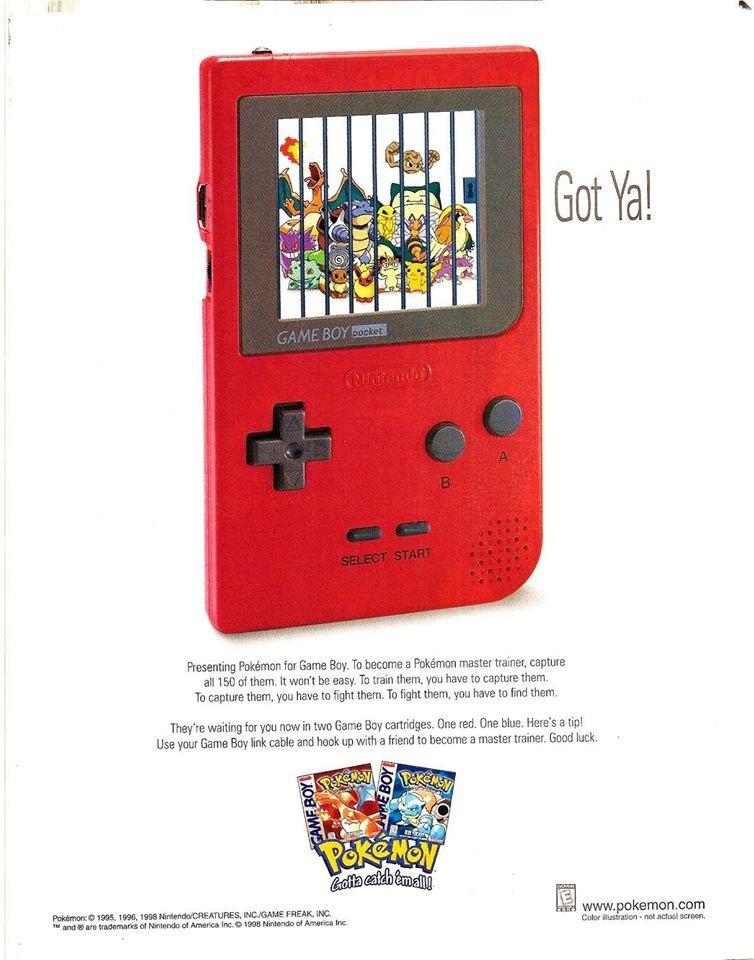 Pokemon Red Blue primeros anuncios americanos